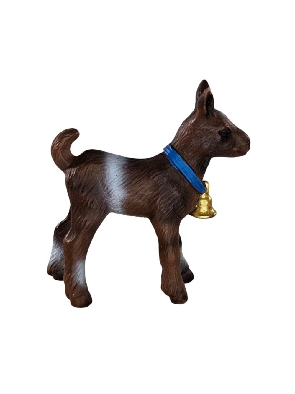 Schleich Baby Goat Kid Wearing Collar With Bell #14454 Brown White Animal Figure